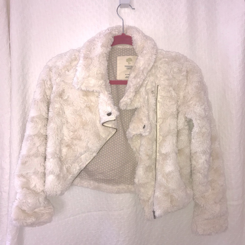 White Faux Fur Jacket